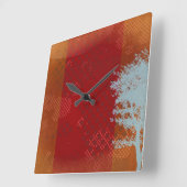 Steampunk met Abstracte Wall-klok rond Vierkante Klok (Hoek)