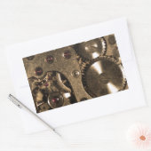 Steampunk Metaal Clock Gears Rechthoekige Sticker (Envelop)