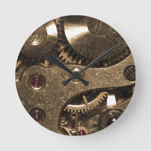 Steampunk Metaal Clock Gears Ronde Klok