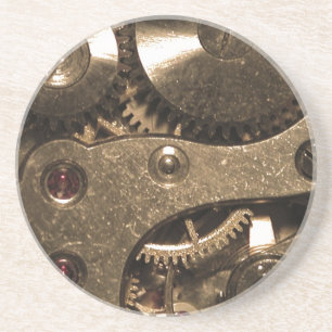 Steampunk Metaal Clock Gears Zandsteen Onderzetter