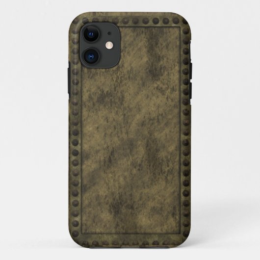 Steampunk Metal en Studs Panel iPhone Case (Achterkant)