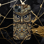 Steampunk Metal Gears en Uil Case-Mate iPhone Case