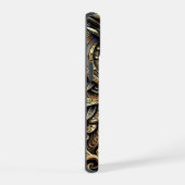 Steampunk Metal Gears en Uil iPhone 15 Hoesje (Rechterkant)