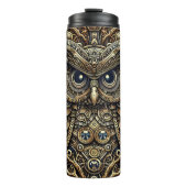 Steampunk Metal Gears en Uil Thermosbeker (Voorkant)