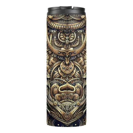 Steampunk Metal Gears en Uil Thermosbeker (Achterkant)