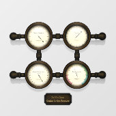 Steampunk Meters & Gages Plaque Raamsticker (Vel)