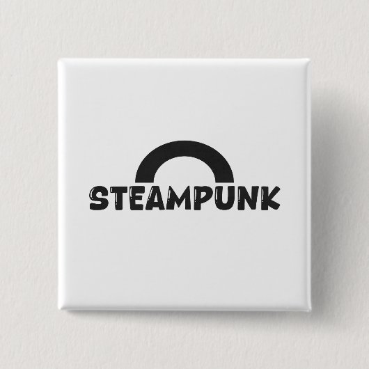 Steampunk Minimalist Design Button (Voorkant)