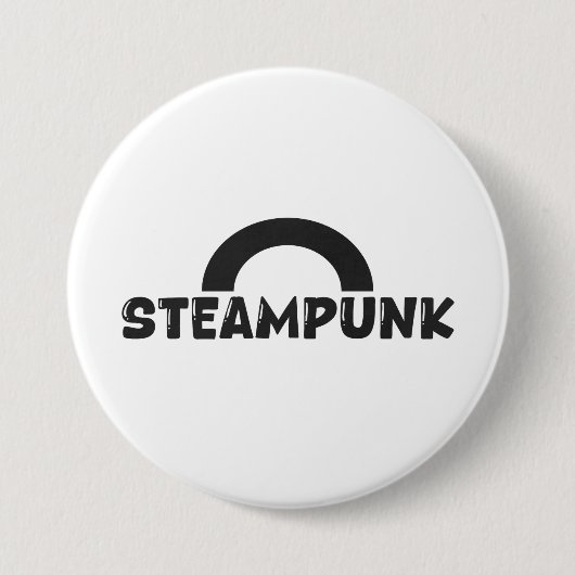 Steampunk Minimalist Design Button (Voorkant)