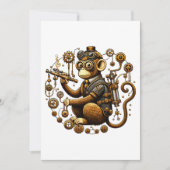 Steampunk Monkey met Ray Pistool Kaart (Voorkant)