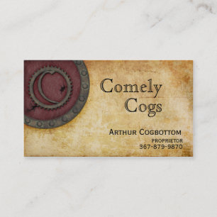 Steampunk Monogram Antiek Claret C Visitekaartje