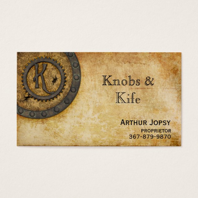 Steampunk Monogram Antique K (Devant)
