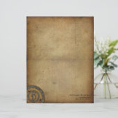 Steampunk Monogram B Briefhoofd Sjabloon (Staand voorkant)