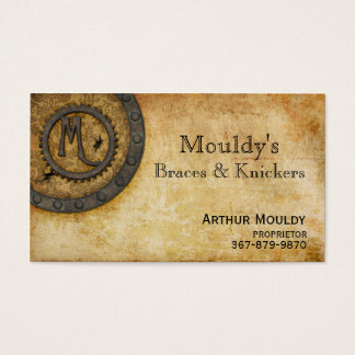 Steampunk Monogram M Visitekaartje