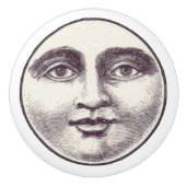 Steampunk Moon Face Keramische Knop (Voorkant)