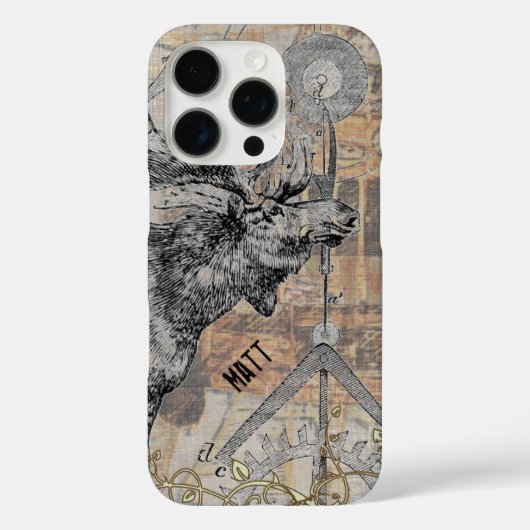 steampunk Moose Wildlife Case-Mate iPhone Case (Achterkant)