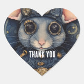 Steampunk Mouse Captain Flicker Hart Sticker (Voorkant)