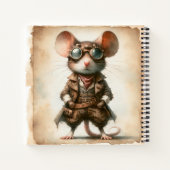Steampunk Mouse spiraal Notitieboek (Achterkant)