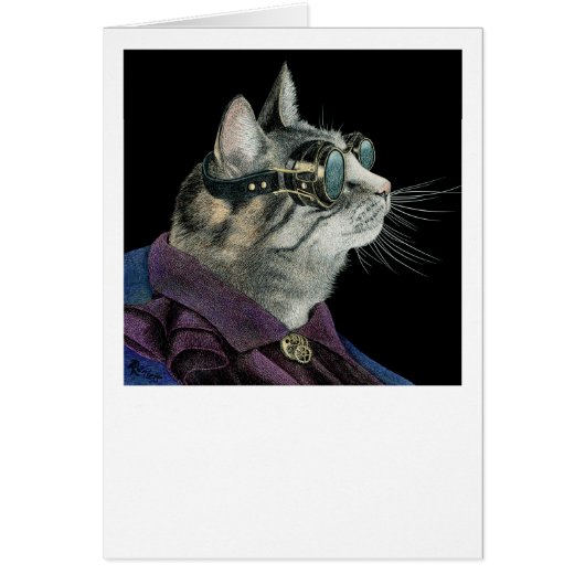 "Steampunk Mouser" - Tabby Cat (Voorkant)