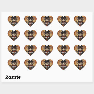 Steampunk Muis Kapitein Fuzzypaws Hart Sticker