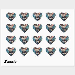 Steampunk Muis Kapitein Pippin Hart Sticker