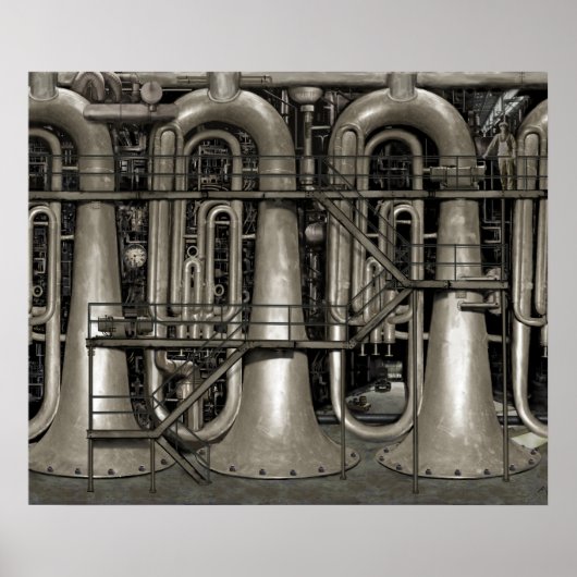 Steampunk Music Factory Poster (Voorkant)