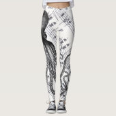 steampunk muziek nautische zee- octopus leggings (Voorkant)