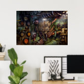Steampunk - Naval - Comm station Poster (Thuiskantoor)
