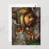 Steampunk - Naval - Sluit de klep af Briefkaart (Voorkant / Achterkant)