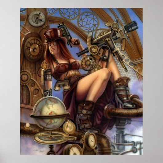 Steampunk Navigator Poster! Poster (Voorkant)