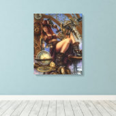 Steampunk Navigator Wrapped Canvas (Insitu (Houten vloer))
