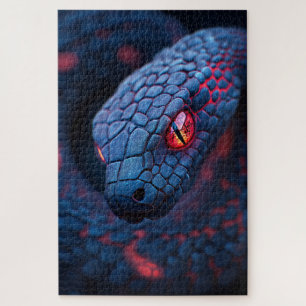 Steampunk Neon Snake Head Legpuzzel