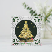 steampunk noël arbre de Noël carte de voeux (Debout devant)