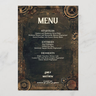 Steampunk Noir Affair Bruiloft Menu