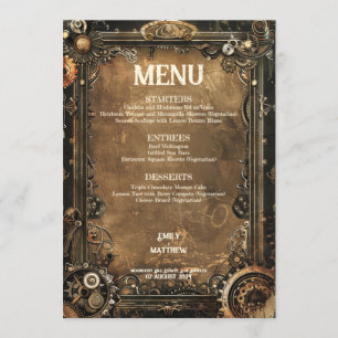 Steampunk Noir Affair Bruiloft Menu