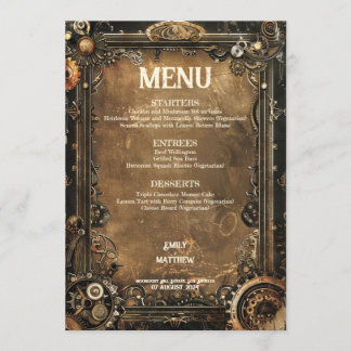 Steampunk Noir Affair Bruiloft Menu