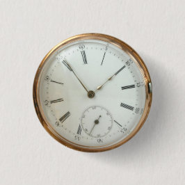 Steampunk Nostalgische Tempus Fugit Fob Horloge Ronde Button 3,2 Cm