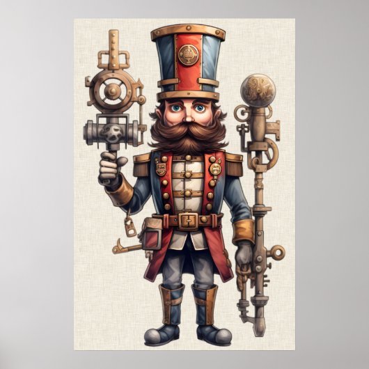 Steampunk Notenkraker Poster (Voorkant)