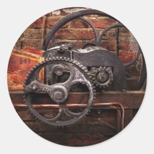 Steampunk - nr. 10 ronde sticker