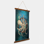 Steampunk Octopus & Clockwork Gears Hangend Wandkleed (Gebogen)