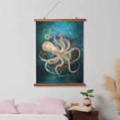 Steampunk Octopus & Clockwork Gears Hangend Wandkleed (Slaapkamer)