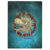 Steampunk Octopus & Clockwork Gears Klembord (Achterkant)