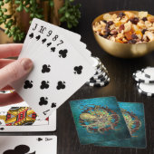 Steampunk Octopus & Clockwork Gears Pokerkaarten (Insitu)