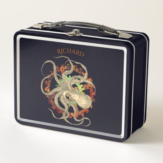Steampunk Octopus & Clockwork Gepersonaliseerd (Voorkant)