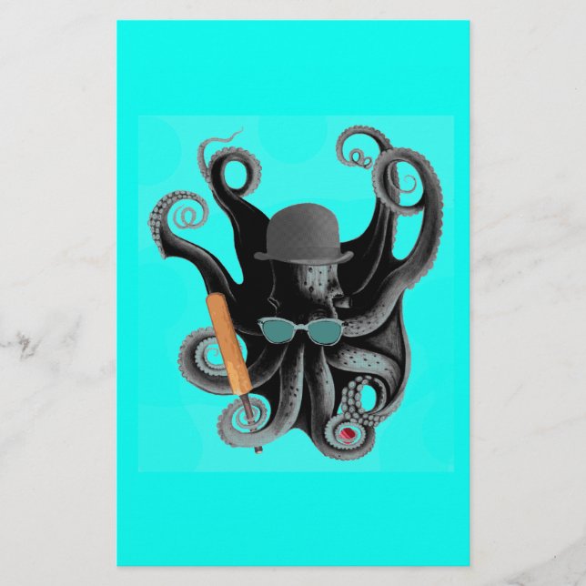  steampunk octopus cricketer (Voorkant)