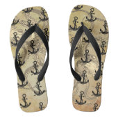 Steampunk Octopus en Ankers Teenslippers (Voetbed)