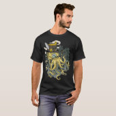 Steampunk Octopus: Laat de mechanische oceaan los T-shirt (Voorkant volledig)