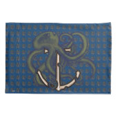 Steampunk octopus over anker kussensloop (Achterkant)
