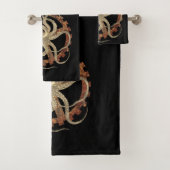 Steampunk Octopus & Rusty Clockwork Gear Bad Handdoek (Insitu)