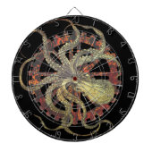Steampunk Octopus & Rusty Clockwork Gear Dartbord (Voorkant)