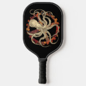 Steampunk Octopus & Rusty Clockwork Gear Pickleball Paddle (Achterkant)
